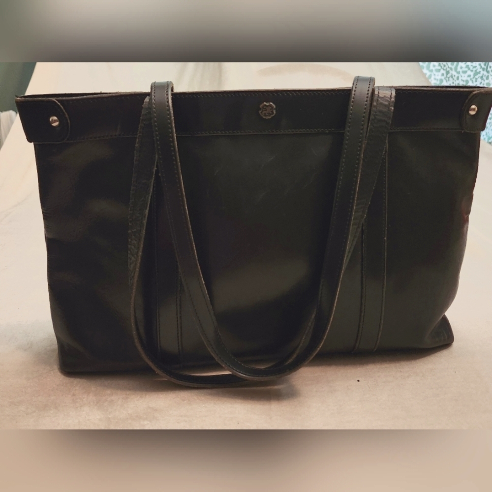 John Romain Black Leather Bag